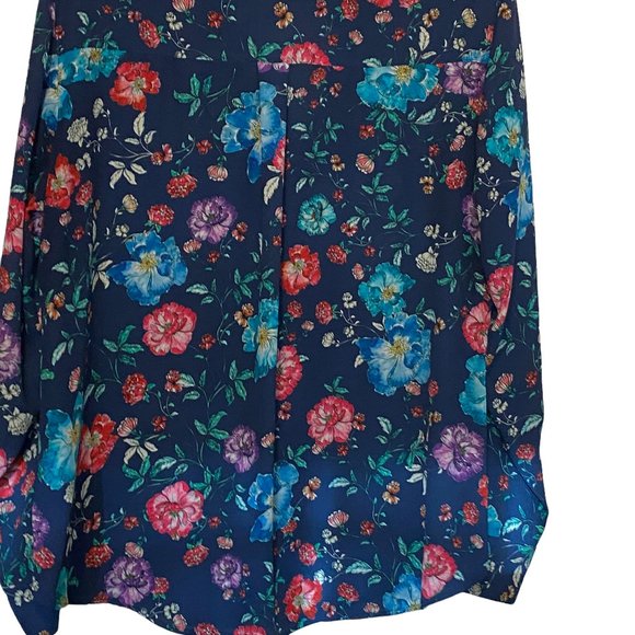 Pre-owned Express The Portofino Shirt Floral Long Sleeve Top L